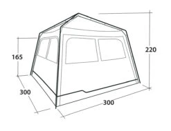 Outwell Fastlane 300 Shelter -Outdoor Camping Discount 111429 fastlane 300 shelter drawing perspective2