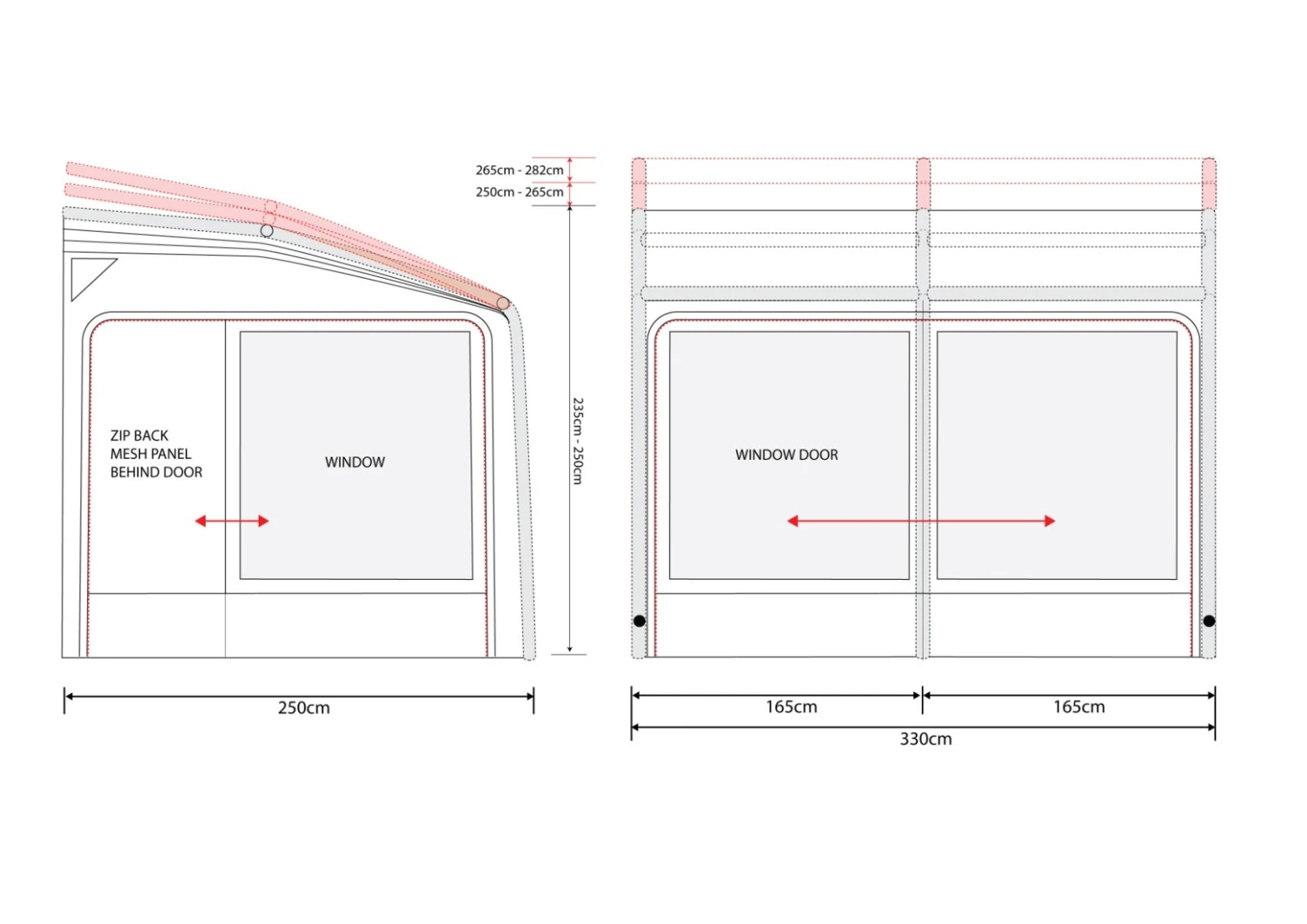 Outdoor Revolution Sport Pro 330 Premium Air Awning 5 Outdoor Revolution Sport Pro 330 Premium Air Awning - Image 5