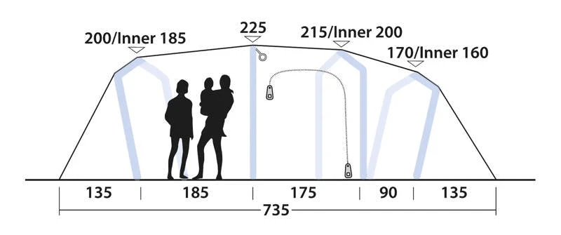 Outwell Hartford 6 Air Tent 2025 5 Outwell Hartford 6 Air Tent 2025 - Image 5
