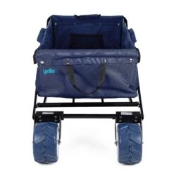 Yello Folding Beach Trolley -Outdoor Camping Discount BGG1675 yello foldable trolley blue front copy