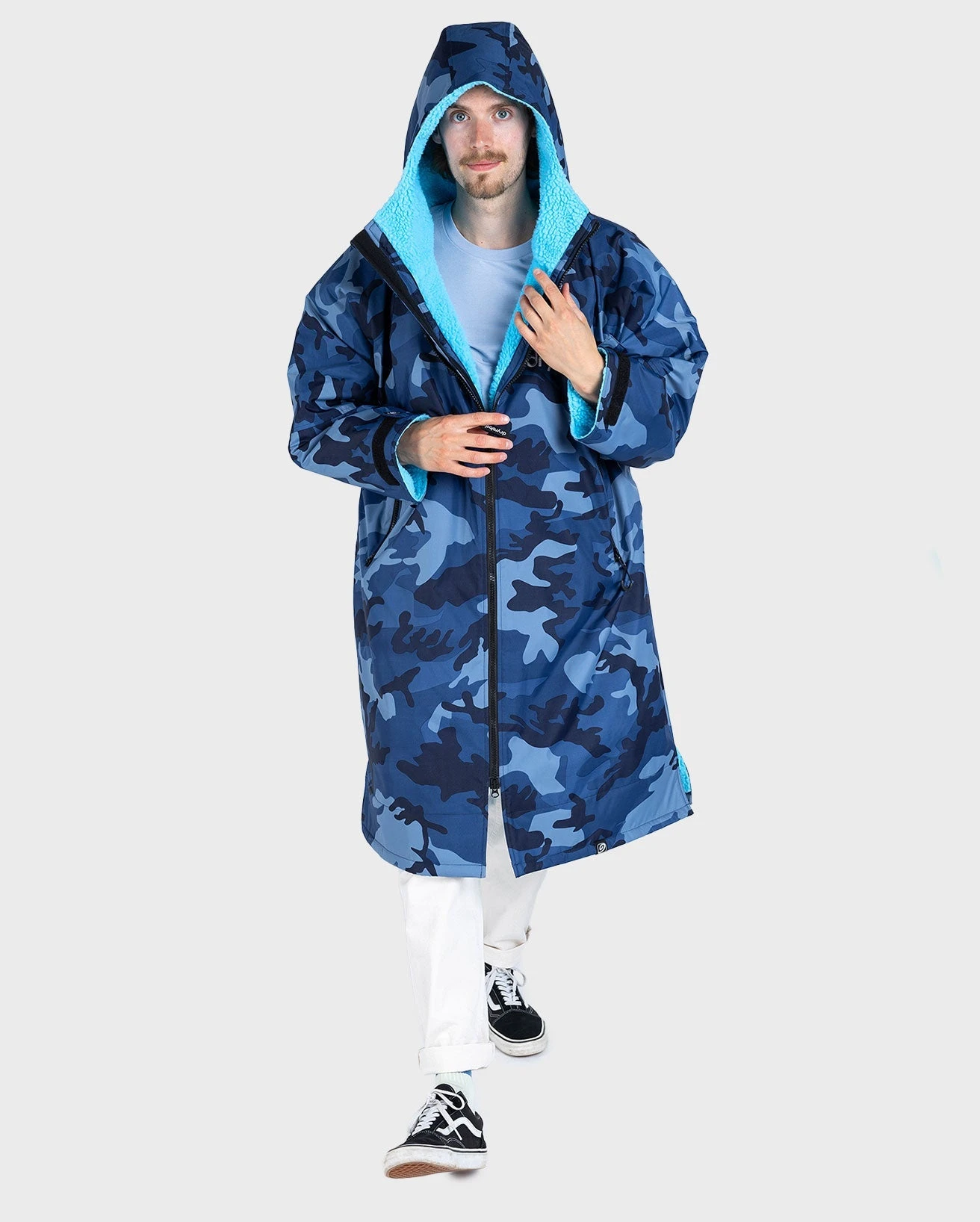 Dryrobe Advance Long Sleeve Blue Camo Blue 2 Dryrobe Advance Long Sleeve Blue Camo Blue - Image 2