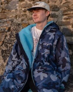 Dryrobe Advance Long Sleeve Blue Camo Blue 9 Dryrobe Advance Long Sleeve Blue Camo Blue -Outdoor Camping Discount Male adult advance bluecamoblue 6