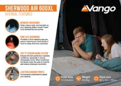 Vango Sherwood Air 600XL Tent Package 2025 -Outdoor Camping Discount Sherwood Air 600XL Infographic2 LowRes small