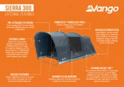 Vango Sierra 300 Poled Tent 2025 -Outdoor Camping Discount Sierra 300 Infographic LowRes