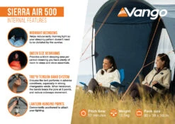 Vango Sierra Air 500 Tent 2025 -Outdoor Camping Discount Sierra Air 500 Infographic2 LowRes