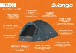 Vango Tay 400 Tent 2025 -Outdoor Camping Discount Tay 400 Infographic External LowRes