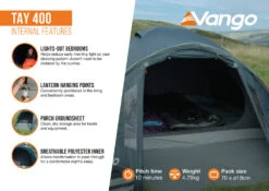Vango Tay 400 Tent 2025 -Outdoor Camping Discount Tay 400 Infographic Internal LowRes