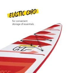 Bestway HydroFrorceFastblast Tech - 12’6ft SUP Inflatable Stand Up Paddle Board -Outdoor Camping Discount bw65343 callout 5 red sup inflatable stand up paddle board