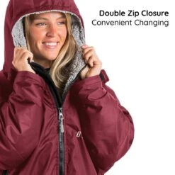 Osprey Unisex Changing Robe Maroon -Outdoor Camping Discount callout 2 10