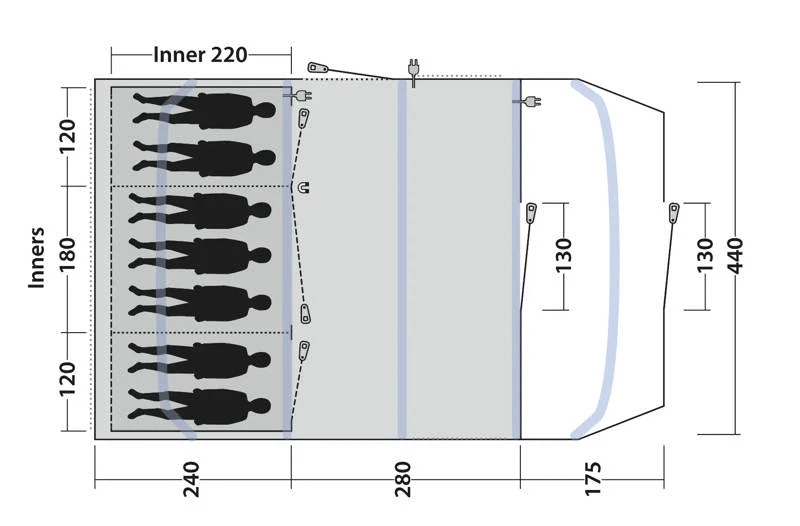 Outwell Tennessee 7 Air Tent 2025 6 Outwell Tennessee 7 Air Tent 2025 - Image 6