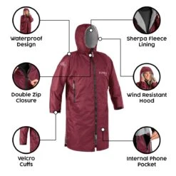 Osprey Unisex Changing Robe Maroon -Outdoor Camping Discount feature image 3 1