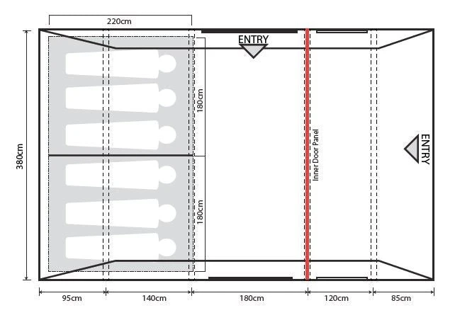Outdoor Revolution Atom 600 Air Tent With Free Footprint 8 Outdoor Revolution Atom 600 Air Tent With Free Footprint - Image 8