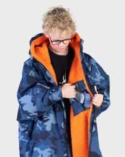 Dryrobe Advance Kids Long Sleeve Blue Camo / Orange 10 Dryrobe Advance Kids Long Sleeve Blue Camo / Orange -Outdoor Camping Discount kids advance bluecamoorange 3