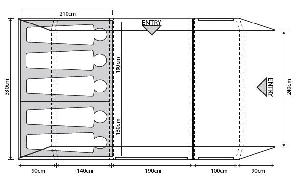 Outdoor Revolution Camp Star 500 XL Tent Bundle WIth Carpet And Footprint 2025 9 Outdoor Revolution Camp Star 500 XL Tent Bundle WIth Carpet And Footprint 2025 - Image 9