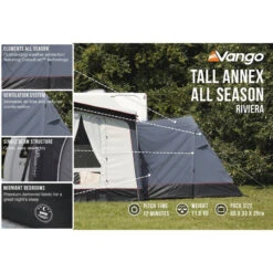 Vango Riviera Air Awning 390 Elements TC Package With Free Tall Annex Elements TC - Riviera, Caravan Awning Side Canopy And CP225 - Breathable Fitted Carpet - Riviera 390 30 Vango Riviera Air Awning 390 Elements TC Package With Free Tall Annex Elements TC - Riviera, Caravan Awning Side Canopy And CP225 - Breathable Fitted Carpet - Riviera 390 -Outdoor Camping Discount tall annex elements tc riviera 2